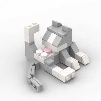 Cat Building Block Set, Educational, Small Animal Figures - 9