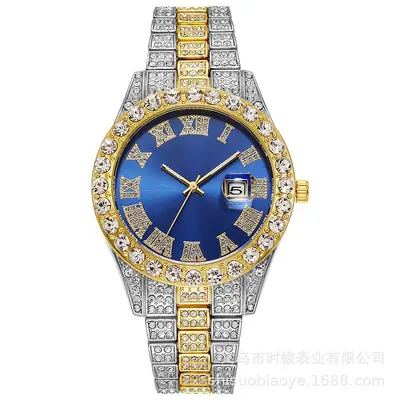 Quartz watch, steel band, roman numerals - 12