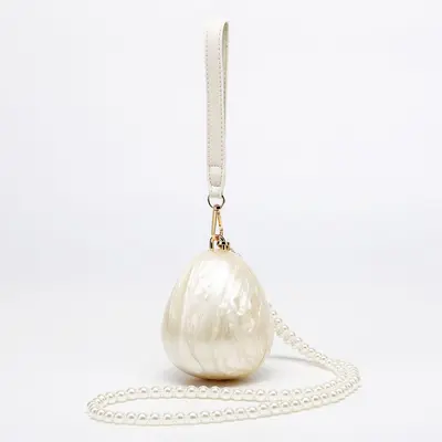 Women's Single Shoulder Crossbody Bag, Special Shaped Acrylic Shell Clutch for Weddings - 7