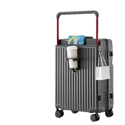 Women's Suitcase, Aluminum Frame, 20 Inch Combination Lock, Braked Wheels - 5