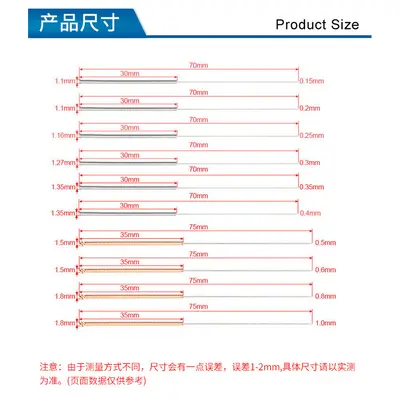 3D Printer Nozzle Cleaning Needle, Stainless Steel