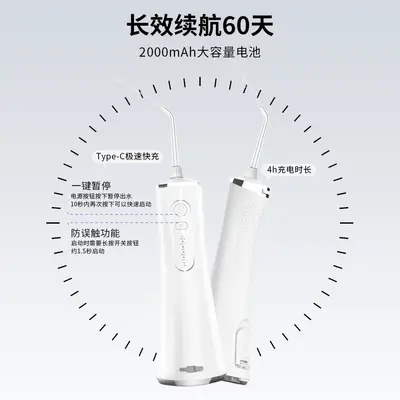 跨境爆款便携式电动冲牙器家用大水箱口腔冲洗器水牙线洗牙器贴牌
