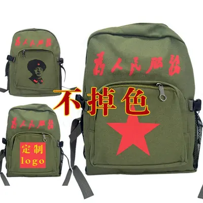 Retro Canvas-Rucksack, groß, Erinnerungsrucksack - 5