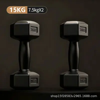 Dumbbell Men's Fitness Home Equipment Female Kettlebell Arm Muscle Training Pair Rubber Coated Hexagonal Dumbbell Set Dormitory Student - 11