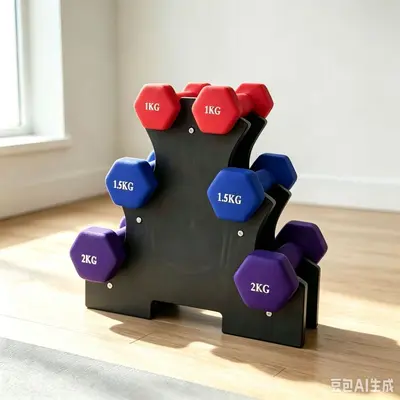 Cross-border Dumbbell Fitness Home Use Pair Rubber Coated Women's Solid Cast Iron Matte Set Small Dumbbells for Women
