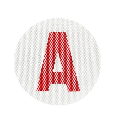 French Novice Driver Car Sticker, Static Red A Plate, Magnetic - 10