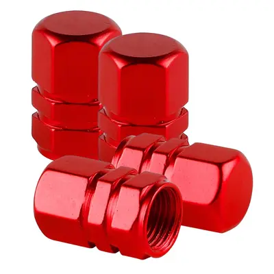 Colorful Aluminum Alloy Tire Valve Caps, Leak-Proof Hex, Ten Colors