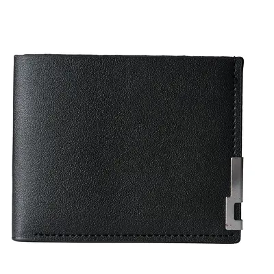 Men's Short Wallet with Iron Edge and Multiple Card Slots - 5