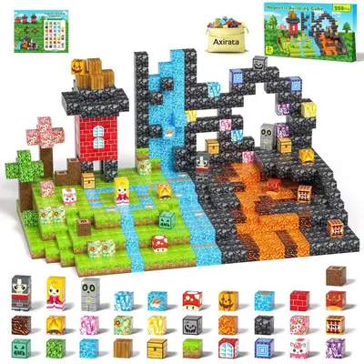 Manyetik Blok Oyuncak, DIY 3D Yapı Taşı Seti, Eğitici - 6