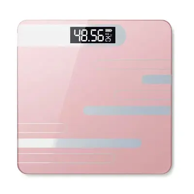 Digital bathroom scale rechargeable glass surface precise measurement