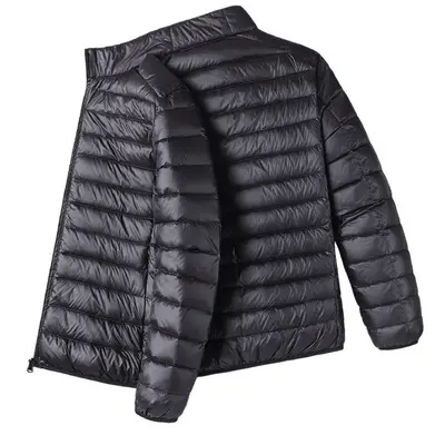 Men's Lightweight Short Hooded Cotton Jacket, Thin and Warm - 12