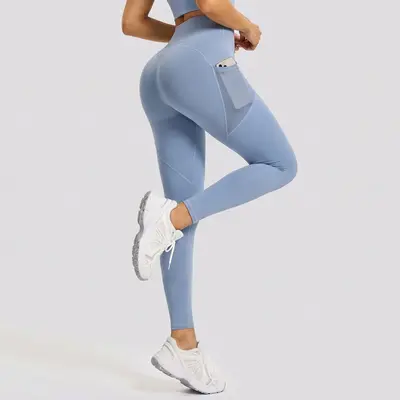 Juyitang Outer-Wear Peach Butt Thin Style Running Lift Hip Sports Fitness Tight Mesh Side Pocket Yoga Pants - 11