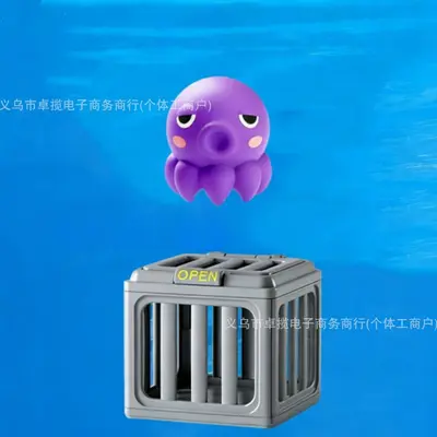 Kids Pool Diving Toy, Water Game Animal Cage - 10