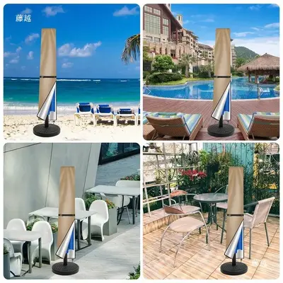 Umbrella cover for courtyard parasol, protective rain sleeve