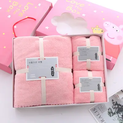 Korallen-Samtbadetuch 3er-Set mit Geschenkbox - 5