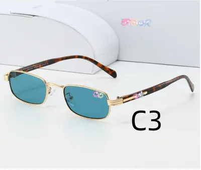 Full-Frame Metal Retro Sunglasses for Men and Women - 9