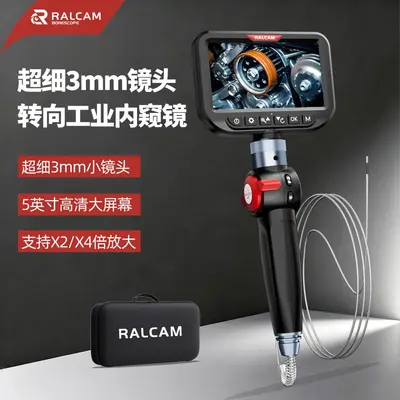 RALCAM Industrial Endoscope Ultra-thin 3mm Probe High-definition Inspection Endoscope for Detecting Burrs Cracks and Welds