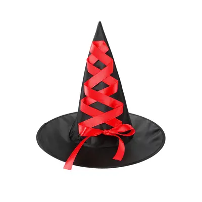 Halloween Witch Hat, Black Oxford Fabric, for Parties and Festivals - 12