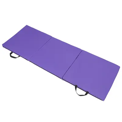 Üç Katlanır Kalın Kaymaz Yoga Matı 10 mm Taşınabilir Fitness ve Dans Matı - 6