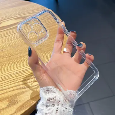 Apple 15 Pro Max, yeni iPhone 16, 14 ve 12 için uygun, uzay desenli şeffaf silikon, darbeye dayanıklı yumuşak kılıf. - 1