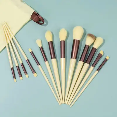 13-piece makeup brush set, powder brush, blush brush, eyeshadow brush, affordable portable soft hair travel makeup brush suitable for beginners - 7