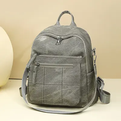 Women's PU Backpack, Large Capacity for Sports and Travel - 10