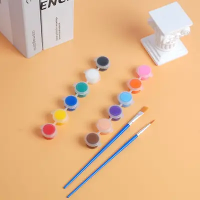 Children's Acrylic Paint 12-Color Set Art Student Graffiti Gypsum Doll Painting Eco-Friendly Washable Factory Wholesale - 13