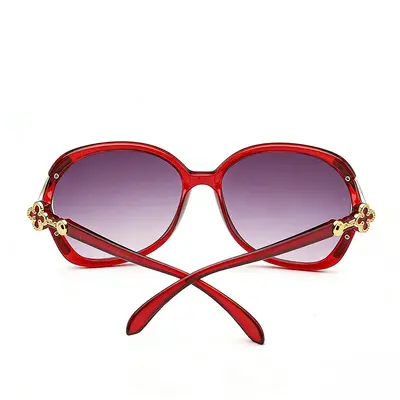 Große Sonnenbrille mit Kleeblatt-Design im koreanischen Stil - 5