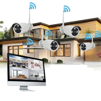 WLAN-Überwachungskamera, wasserdicht, Nachtsicht, Bullet-Typ mit Display - 4