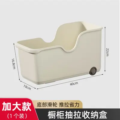 Rolling kitchen storage box with pot rack - 9