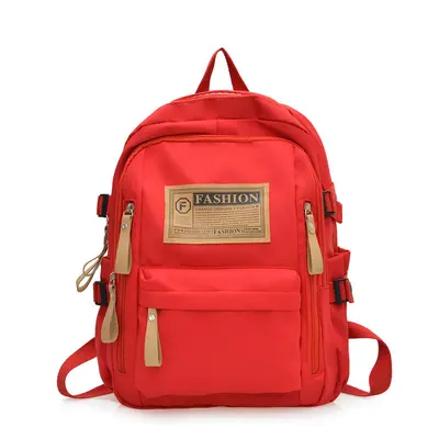 Letter Print Student Backpack with Laptop Compartment, Large Capacity School Bag - 9