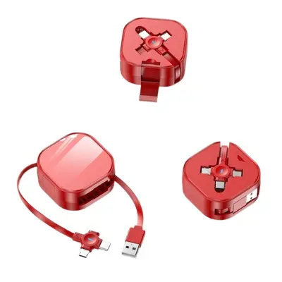 Retractable 3-in-1 fast charging cable with stand