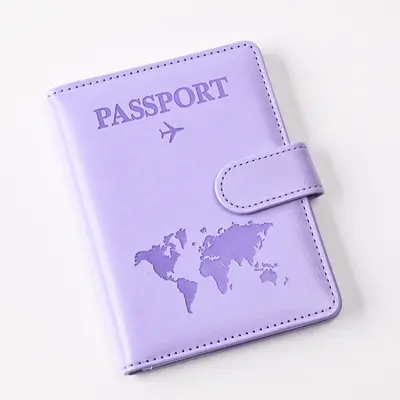 RFID pasaport kılıfı, PU magnetik kapatma, seyahat belgesi çantası - 9