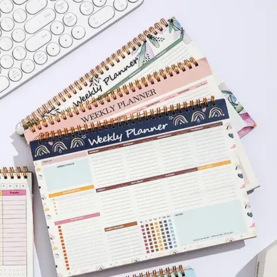 B5 Weekly English Planner Spiral-Bound Study Notebook - 2