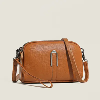 Damen-Umhängetasche aus echtem Leder, Schultertasche - 8