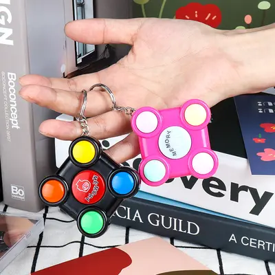 Memory Cube Game Keychain with Lights and Sound, Hand-Eye Training - 4