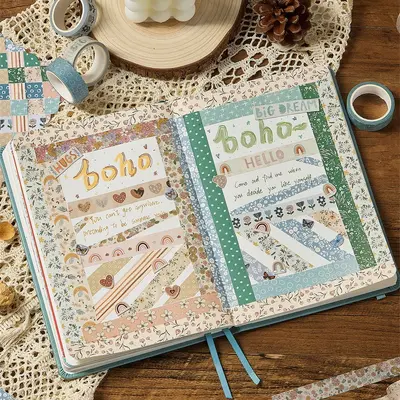 Boho Washi Tape Set, 20 Rolls, DIY Decorative - 2