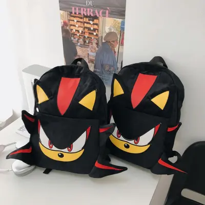 Dark Sonic Rucksack Paar Cartoon Schulrucksack Damen Schüler Große Kapazität Reiserucksack Herren - 7