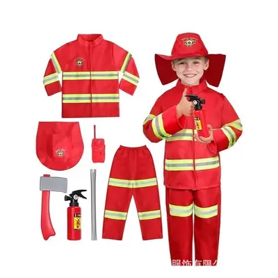 Children's Firefighter Costume, Role-Play Fire Brigade Training Set - 4