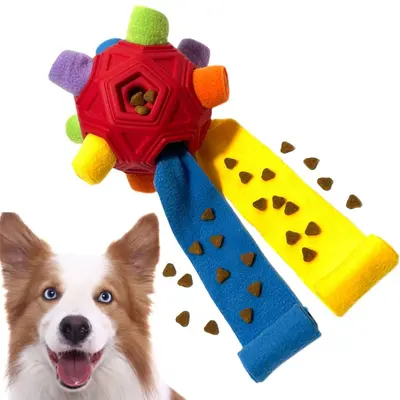 Örgü Koku Alma Topu, Zeka Geliştirici Köpek Oyuncağı, Gizli Mama Topu - 8