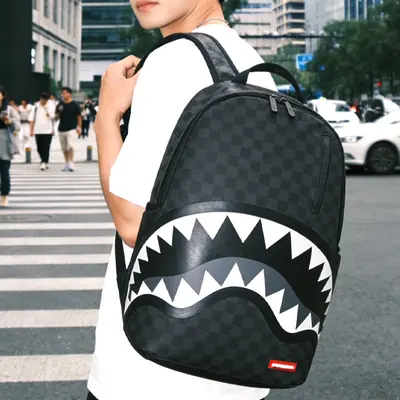 SG Shark Design Dual Strap Backpack, Large Capacity