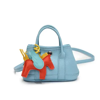 Women's Solid Color Handbag with Crossbody Strap and Phone Cosmetic Bag - 9