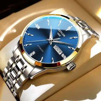 Fortilan Herrenuhr Herrenquarzuhr Markenuhr Stahlarmband Mittelschüler vollautomatische mechanische Uhr wasserdicht - 7