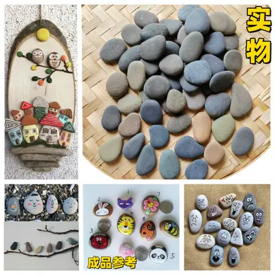 El Boyaması Çakıl Taş Seti, DIY Taş Boyama Malzemesi - 8
