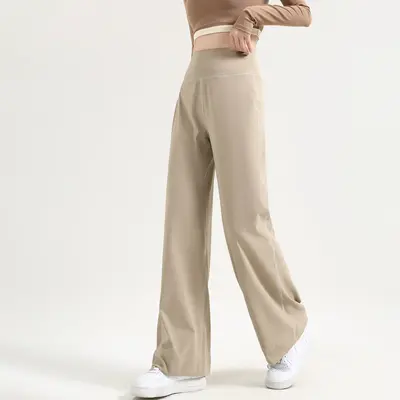 Women's Yoga Pants, Micro Flare, Mid-High Waist, Quick-Dry Breathable Fitness Pants - 8