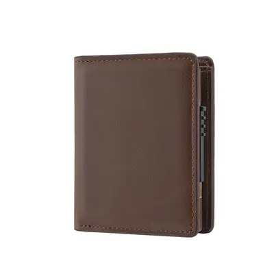 Men's Short Wallet with Automatic Pop-Up Aluminum Alloy Card Holder, RFID Protection - 8