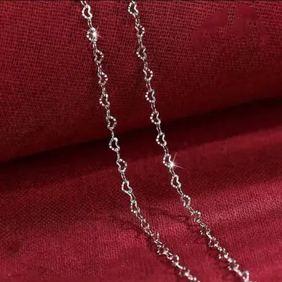 S999 Silberhalsband für Damen Schlüsselbeinkette reines Silber Schlangenkette ohne Anhänger Schlüsselbein neu authentisch einzelne Kette einteiliger Großhandel - 9