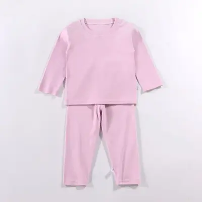 Kinder-Schlafanzug-Set, Herbst/Winter, weiches Fleece, einfarbig - 11