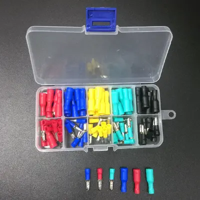 5 color cold-pressed terminal insulated male and female quick connect terminal bullet MPD1.25-156 FRD1-156
