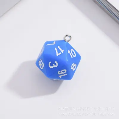 20 yüzlü şeffaf zar, çanta süsü ve DIY takı aksesuarı - 11